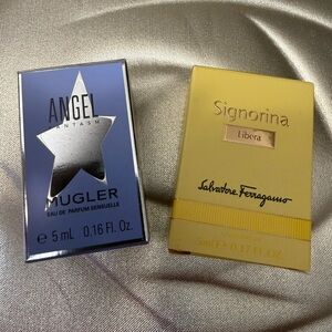 Mugler Angel and Salvatore Ferragamo Signorina Perfume Sample Set